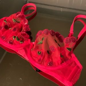 For Love and Lemons Cerise Bra